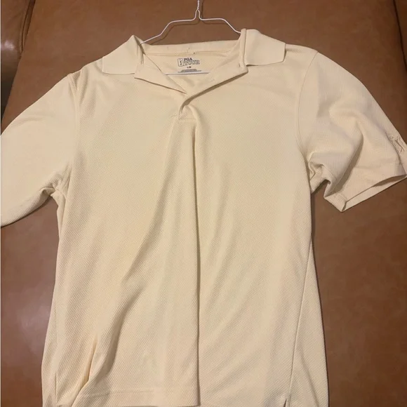 PGA Tour Polo Shirt Men's LG Yellow Pro Series Golf Polyester Athleisure - Picture 6 of 13